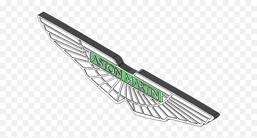Aston Martin Logo 3d Cad Model Library Grabcad - Horizontal Png,Aston Martin Logo Png