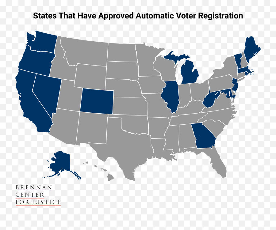 Automatic Voter Registration A Summary Brennan Center For - State Policies On Paid Family Leave Png,Vote Transparent Background