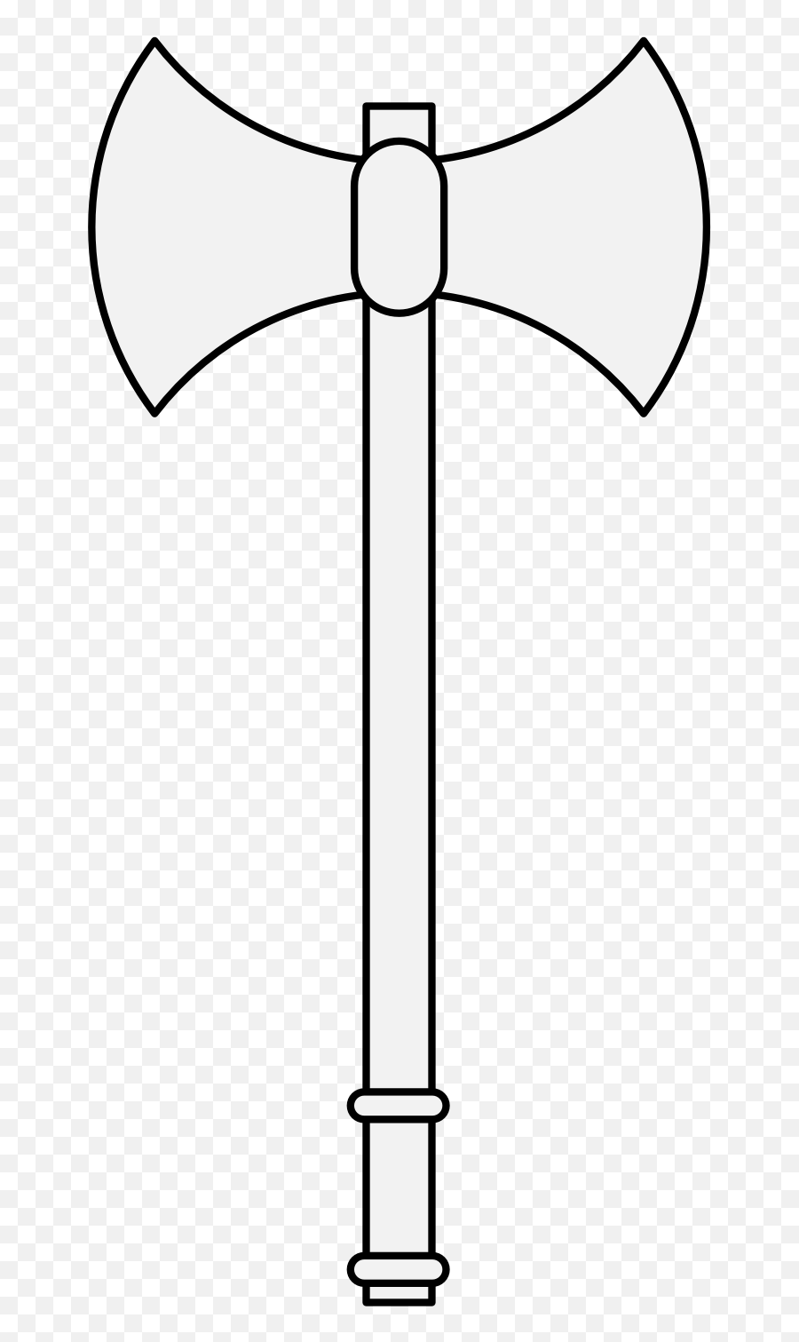 Axe - Traceable Heraldic Art Double Headed Axe Drawing Png,Battle Axe Png