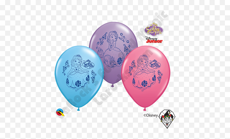 12 Inch Round Assortment Disney Sofia The First Balloon Qualatex Party Pack 6ct - Boy 1st Birthday Gif Png,Sofia The First Logo
