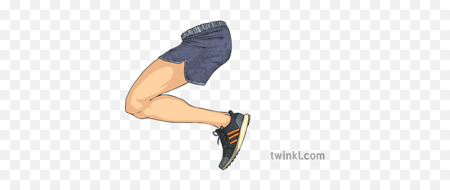 Bent Leg Illustration - Twinkl For Running Png,Leg Png