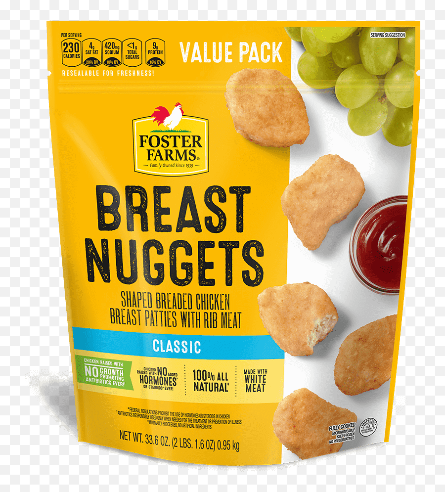 Breast Nuggets Value Pack 2 Lbs Products Foster Farms - Foster Farms Frozen Orange Chicken Png,Chicken Nugget Transparent