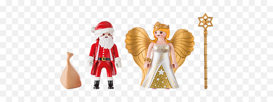 Playmobil Christmas 9498 Santa And Angel - Playmobil 9498 Png,Christmas Angel Png