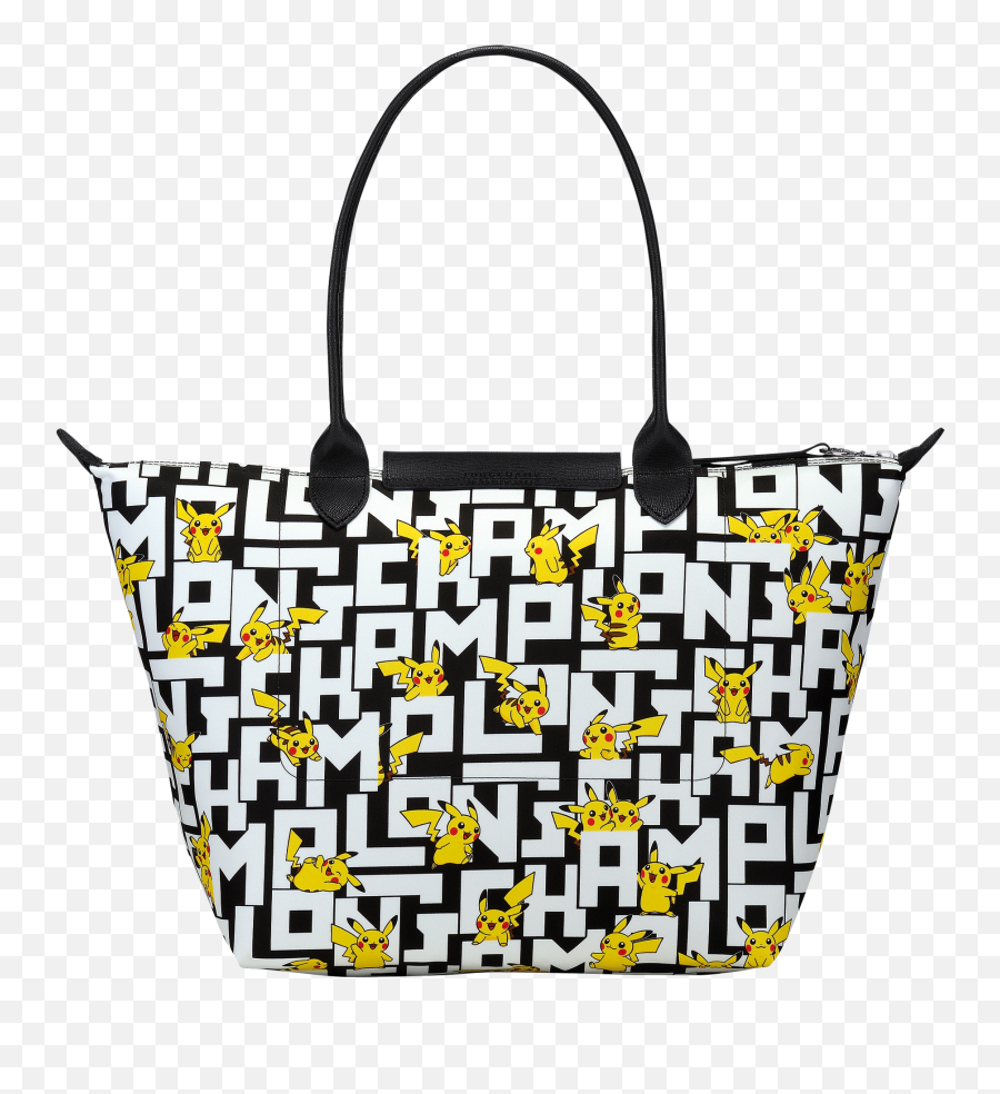Shoulder Bag L Longchamp X Pokémon Blackwhite L1899hut067 - Longchamp Pokemon Png,Pokemon Black 2 Logo