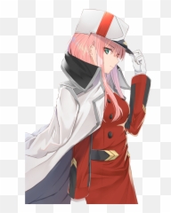 Zerotwo Anime Animegirl Sticker - Two Wearing Coat png