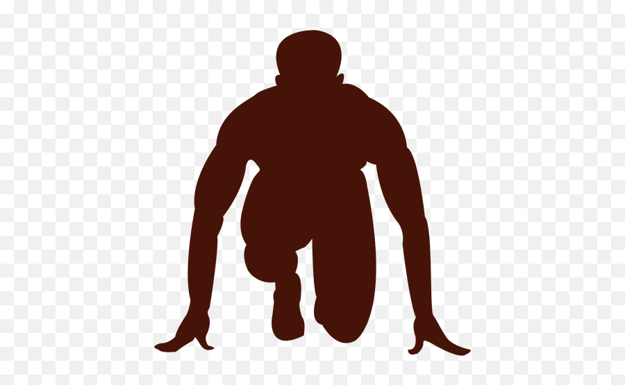 Transparent Png Svg - Runner Starting Pose Silhouette,Start Png