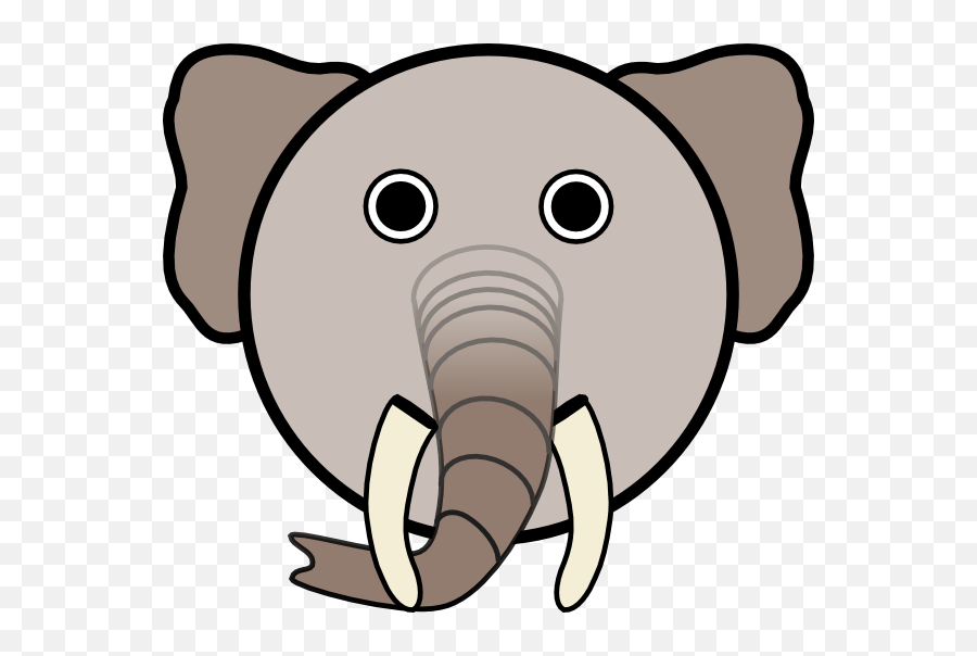 Royalty Free Public Domain Clipart - Face Mask Of Elephant Png,Elephant Clipart Transparent Background