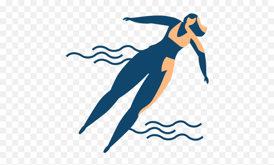 Woman Wave Swimming Detailed Silhouette - Transparent Png Mujer Nadando Dibujo Png,Swimming Png