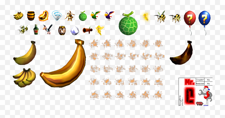 Click For Full Sized Image Item Icons U0026 2d Items - Donkey Donkey Kong Game Items Png,Item Icon Png