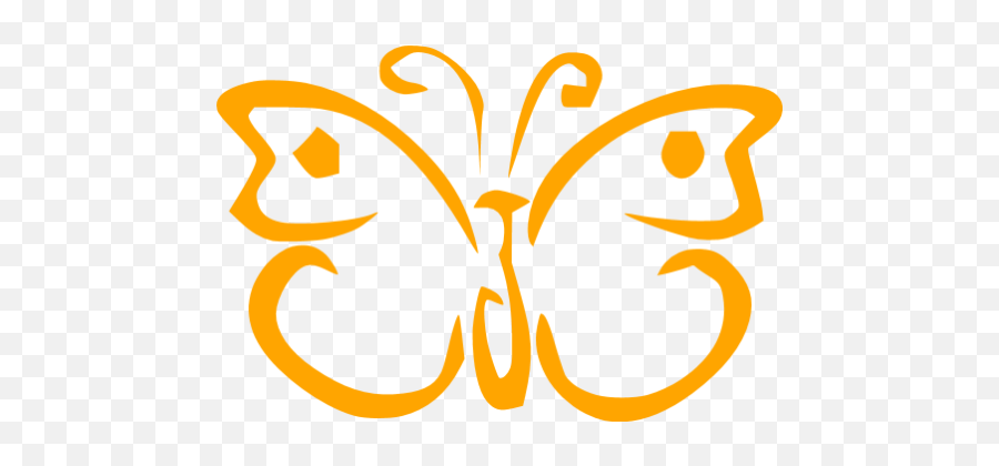 Orange Butterfly 7 Icon - Free Orange Butterfly Icons Pink Butterfly Icon Transparent Png,Butterfly Icon Vector