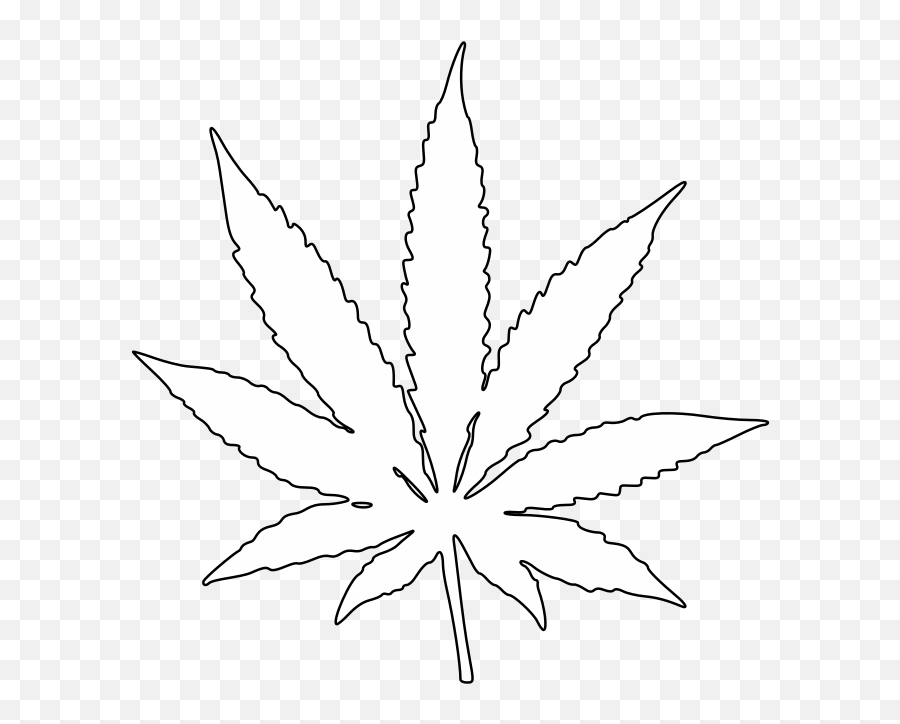 Free Clip Art Stock Illustrations - Transparent Pot Leaf Outline Png,Weed Transparent Background