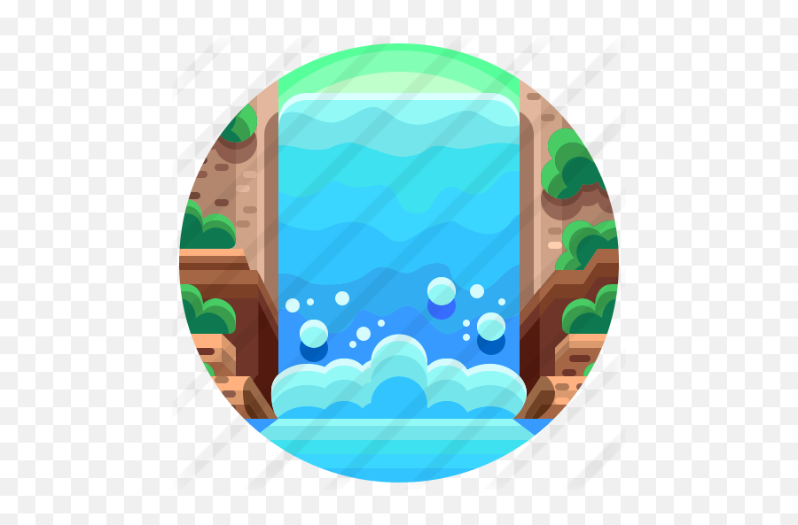 Waterfall - Free Nature Icons Illustration Png,Waterfall Png