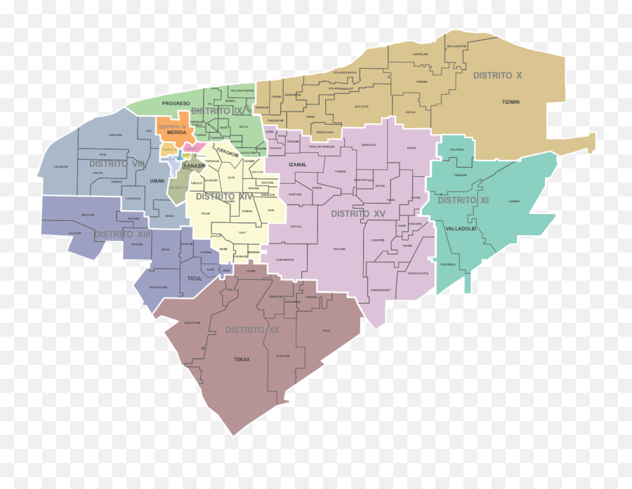 Merida Yucatan Mapa Png 5 Image - Mexico Electoral Districts,Merida Png