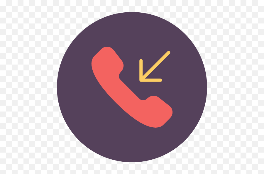 Incoming Call Free Icon Of Flat Retro - Circle Png,Call Icon Png