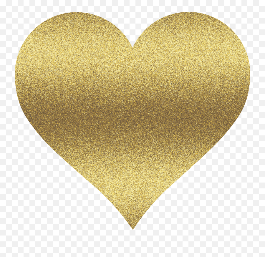 Gold Glitter Heart Png Transparent - Glitter Heart Transparent Background,Gold Sparkle Png