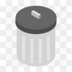 Trash Bin Icon Of Isometric Style - Illustration png