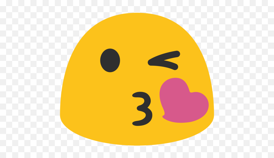 Face Blowing A Kiss Emoji - Android Emojis Png,Kiss Emoji Png