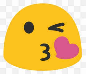 Face Blowing A Kiss Emoji - Android Emojis Png,Kiss Emoji Png