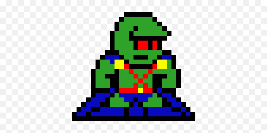 Pixel Art Characters - Megaman 8 Bits Png,Martian Manhunter Logo