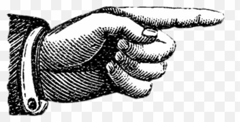 Steampunk Clipart Pointed Finger - Old Fashioned Pointing Finger png