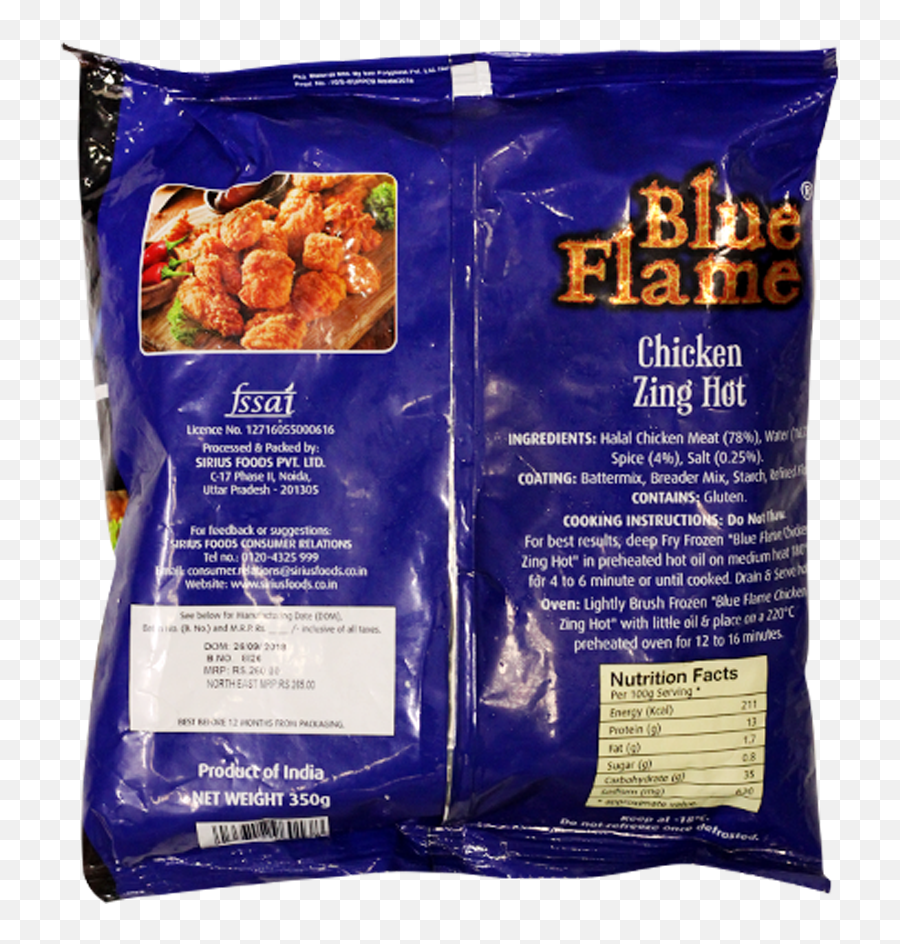 Blue Flame Chicken Zing - Hot 350 G Buy Online In Bahrain Food Png,Blue Flame Transparent