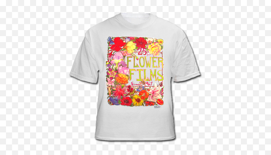 Flower Films 25th Anniversary T - Shirt Flower Films Les Blank Png,Blank T Shirt Png
