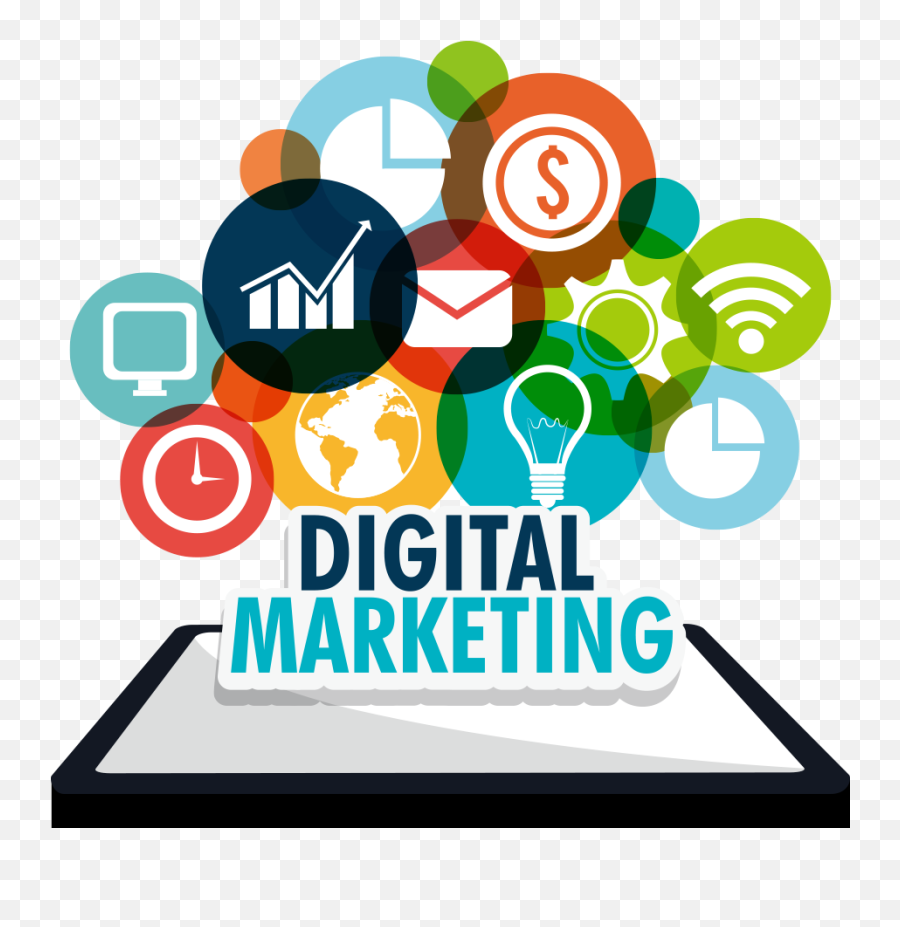 digital marketing icon in blue