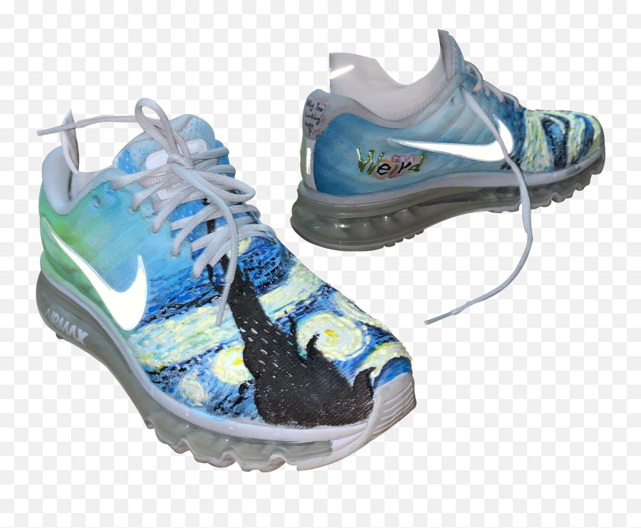 Nike Shoes Art Vincentvangogh Aesthetic Tumblr Tumblrpn - Hiking Shoe Png,Nike Shoe Png