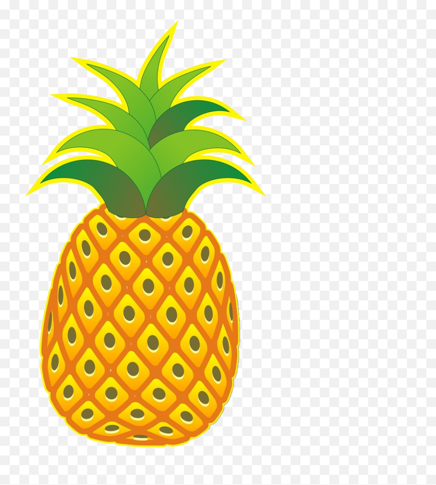 Pineapple Cartoon No Background Clipart - Cartoon Pineapple Transparent Background Png,Pineapple Cartoon Png