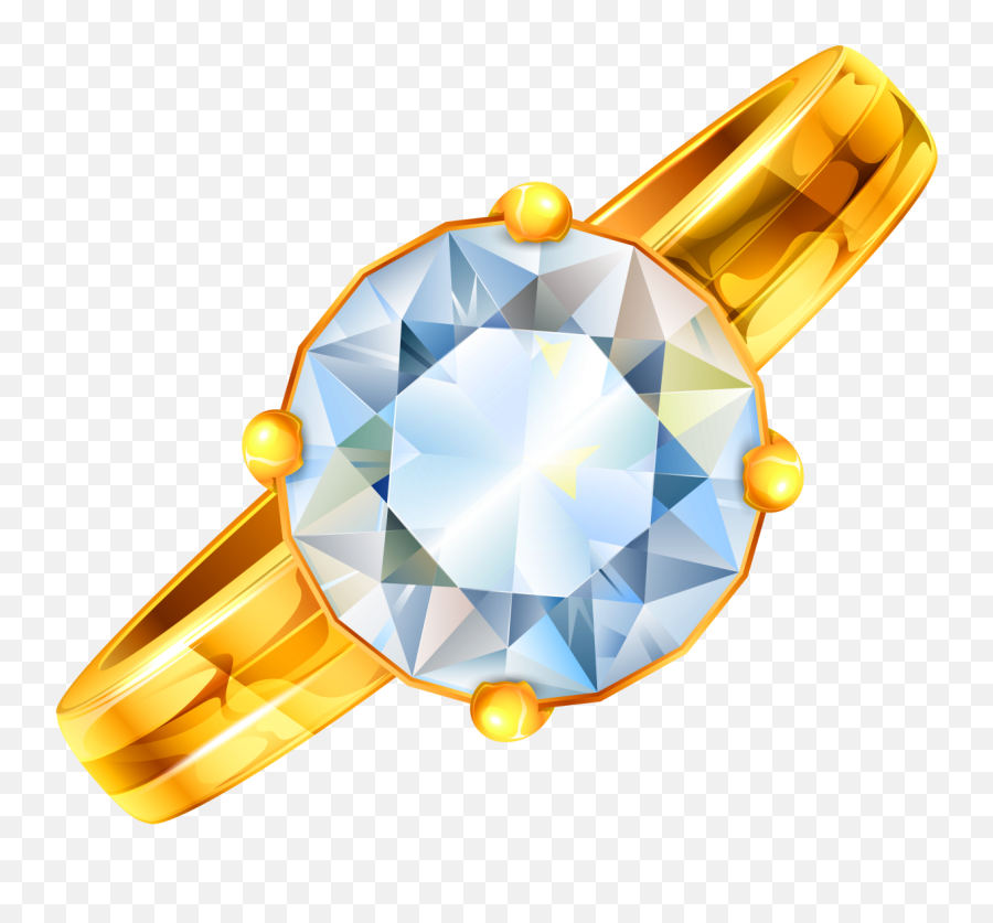 Gold Ring With Diamonds Png Image - Ring Diamond Clipart,Diamonds Png