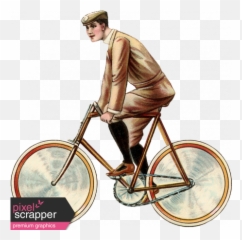 Ride A Bike - Vintage Bicycle Man graphic by Elif ahin Rider Png