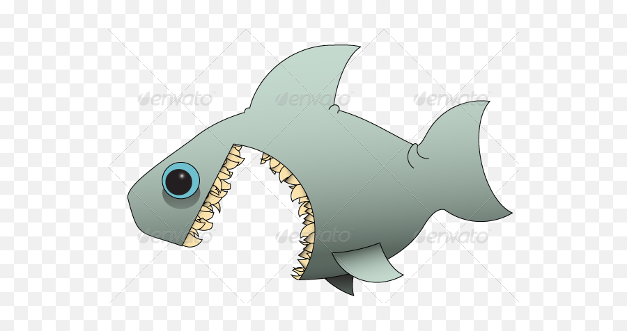 Cartoon Shark - Great White Shark Png,Cartoon Shark Png