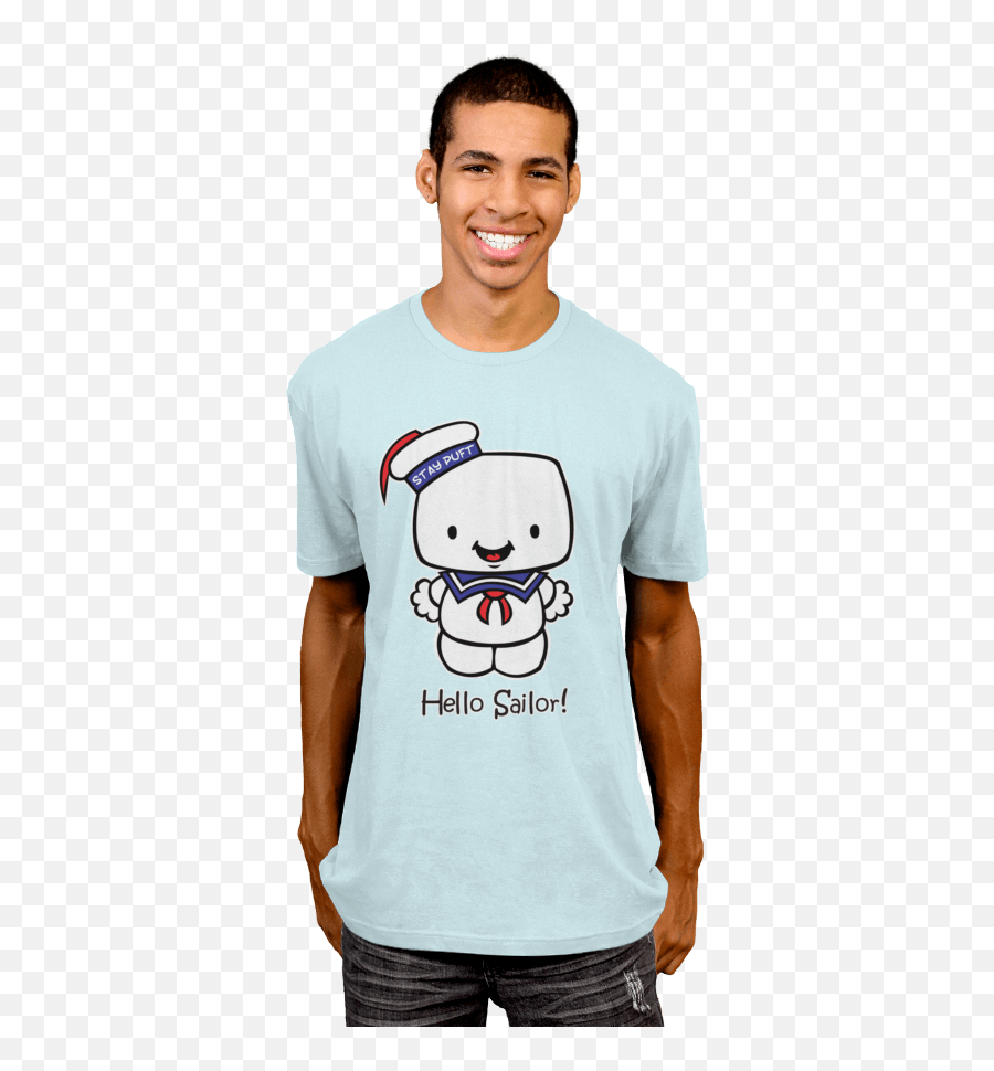 Hello Sailor T - Shirt The Shirt List Neon Design T Shirt Png,Stay Puft Marshmallow Man Png