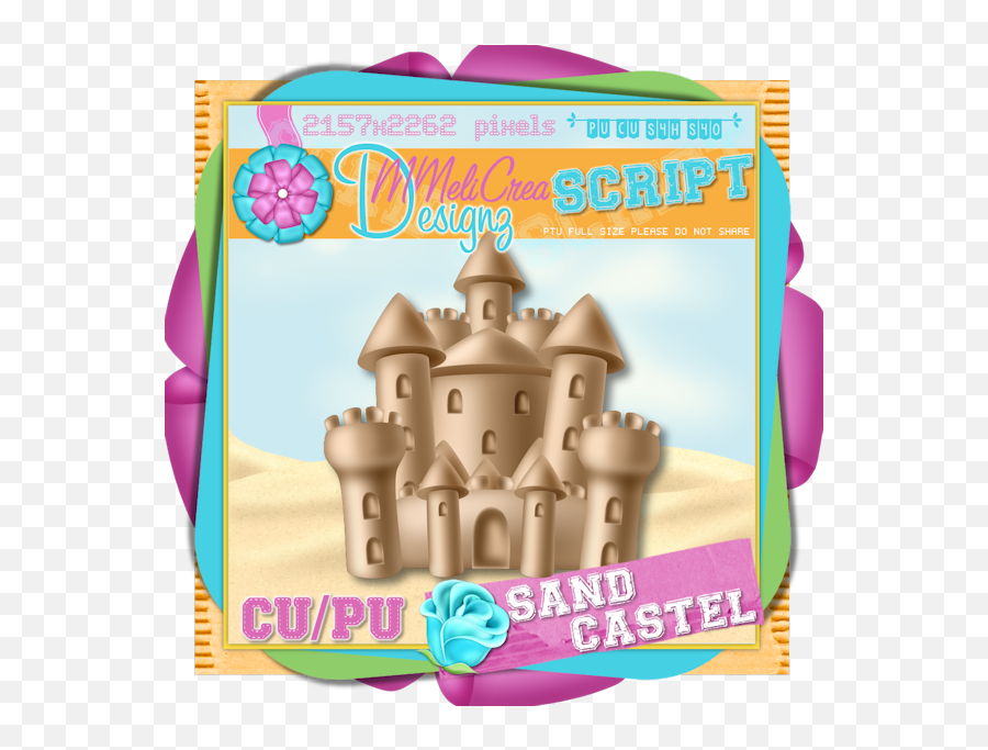 Sand Castle Script Mmelicrea Designz - 200 Designz Clip Art Png,Sandcastle Png