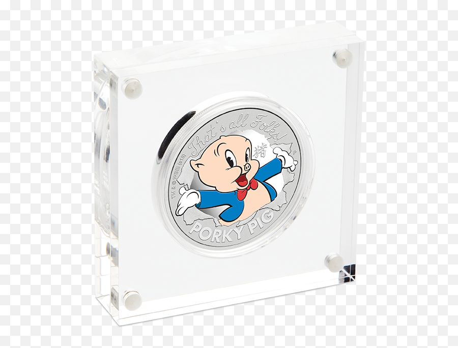 Coins Australia - 2019 Porky Pig 1oz Silver Proof Coin Fictional Character Png,Porky Pig Png