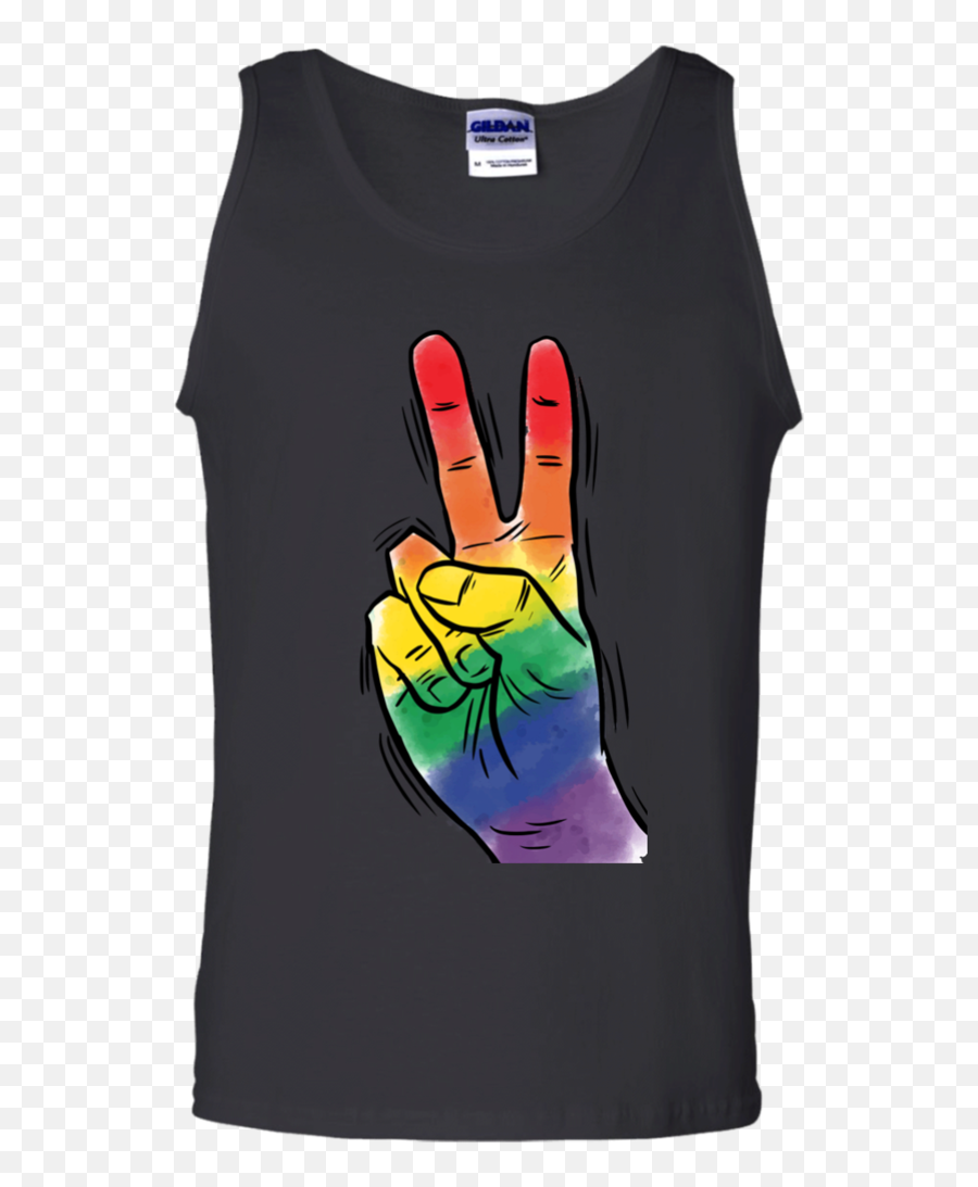 Lgbt Gay - Peace Sign Hand Menwomen Tank Top Teeever Science Joke About 100 Png,Peace Sign Hand Png