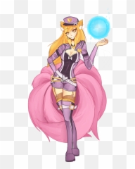 Download Pop Star Ahri Chibi Png Image - Popstar Ahri Fanart,Ahri Transparent