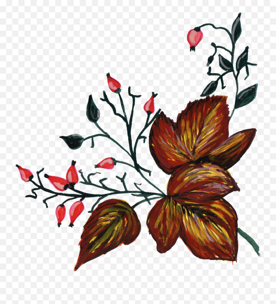 8 Paint Flower Ornament - Png Flowers Ornament,Painted Flowers Png