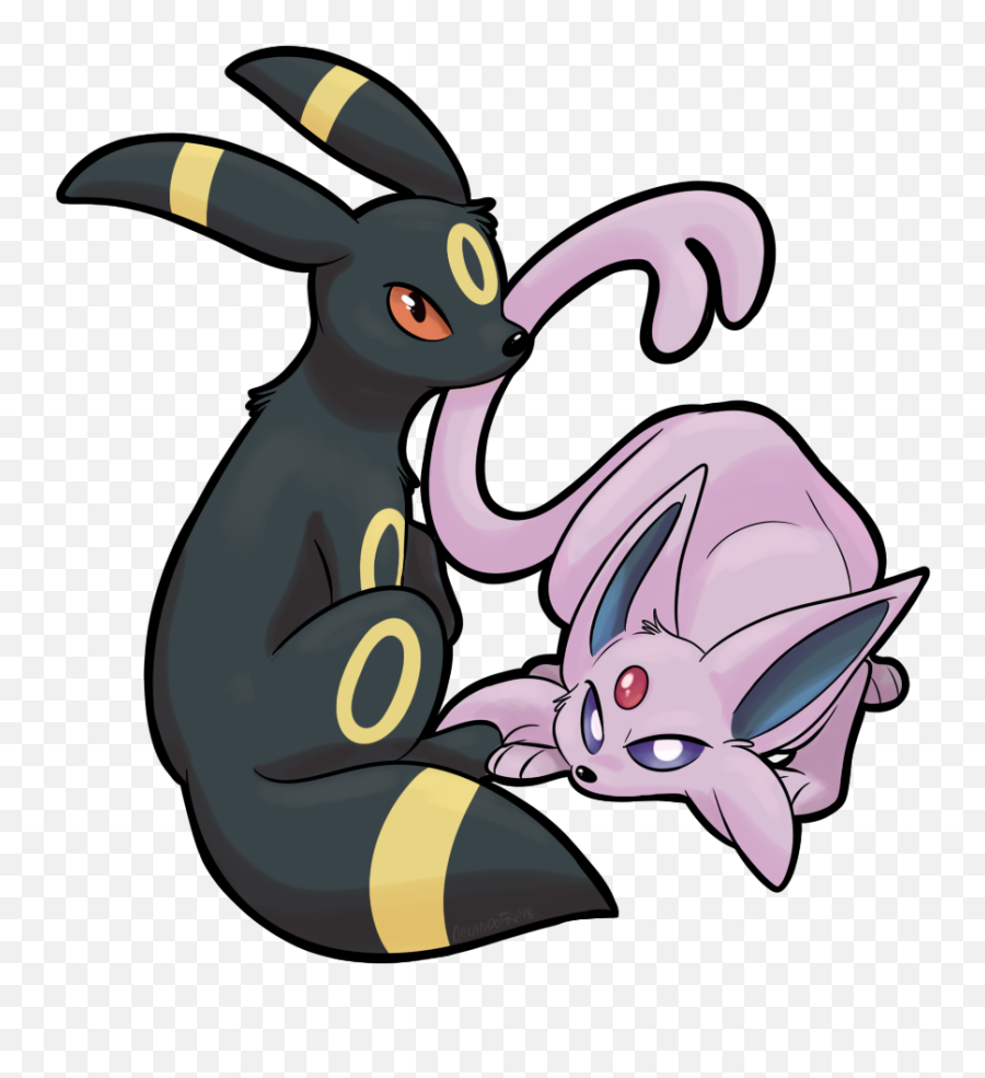 Umbreon Espeon Sticker - Umbreon And Espeon Png,Umbreon Transparent