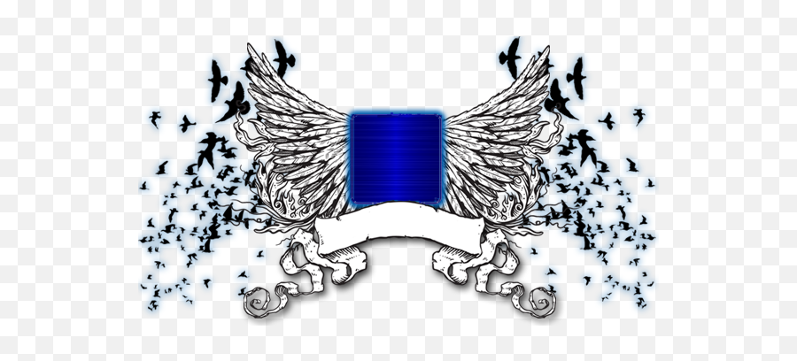 Wings Birds Shield - Shield Blue Wings Transparent Png,Shield With Wings Png