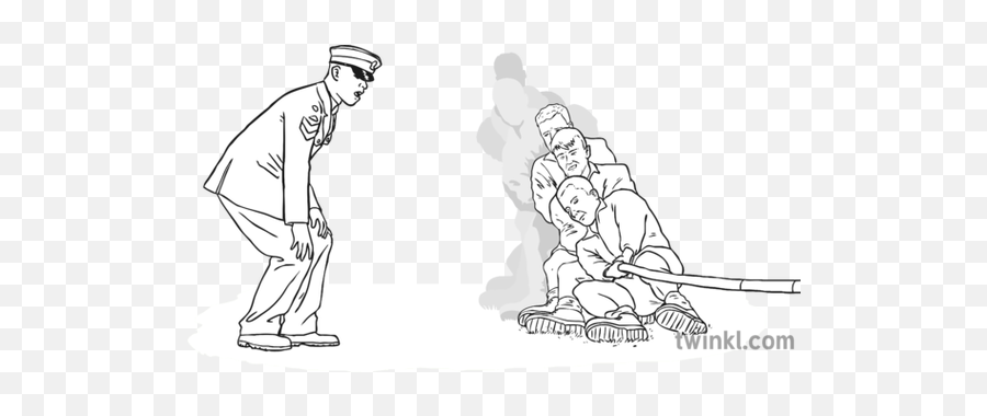 Tug Of War Black And White 1 Illustration - Twinkl Kneeling Png,Tug Of War Icon