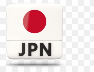 Square Icon With Iso Code Illustration Of Flag Japan - Japanese Flag Icon Png