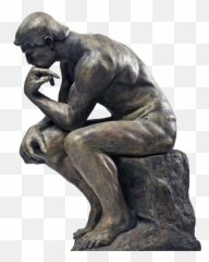 Download Human Operating System Thinking Man - Thinker Statue No Background png