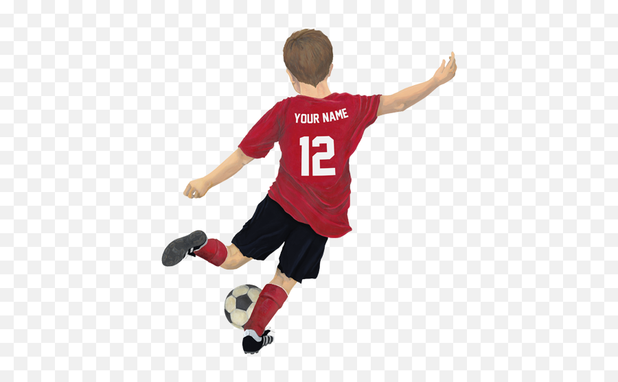 Kids Play Graphics Sport Football Soccer Kick - Handpainted Soccer Player Art Painting Png,Kids Playing Png