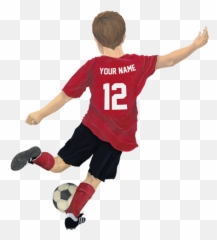 Kids Play Graphics Sport Football Soccer Kick - Handpainted Soccer Player Art Painting Png,Kids Playing Png