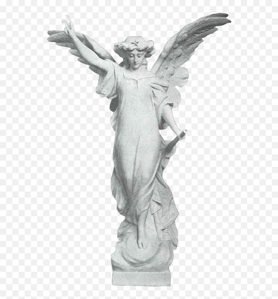 Enlightened Angel Granite Statue Iv - Angel Marble Statue Png,St ...