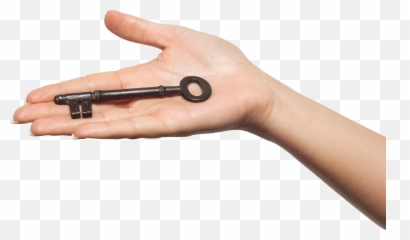 Clipart Key Hand Holding - Hand With Key Png