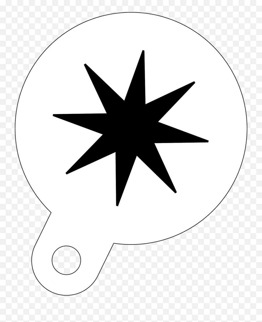 Cappuccino Star Coffee Stencil - Christmas Tree With White Png,White Star Icon