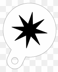Cappuccino Star Coffee Stencil - Christmas Tree With White png