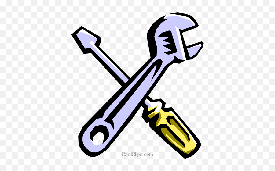 Wrench And Screwdriver Royalty Free Vector Clip Art - Screwdriver Png,Wrench Clipart Png